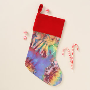 Groovy Tie Dye Christmas Stocking