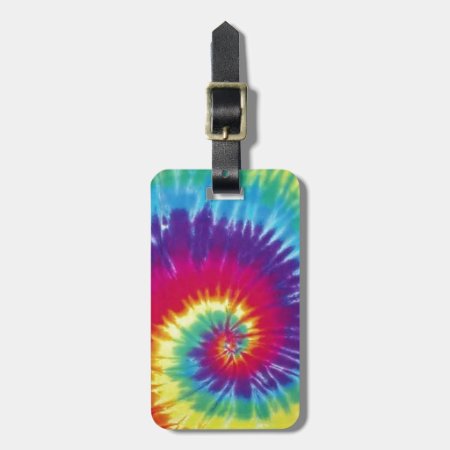 Groovy Tie Dye Hippie Style Luggage Tag