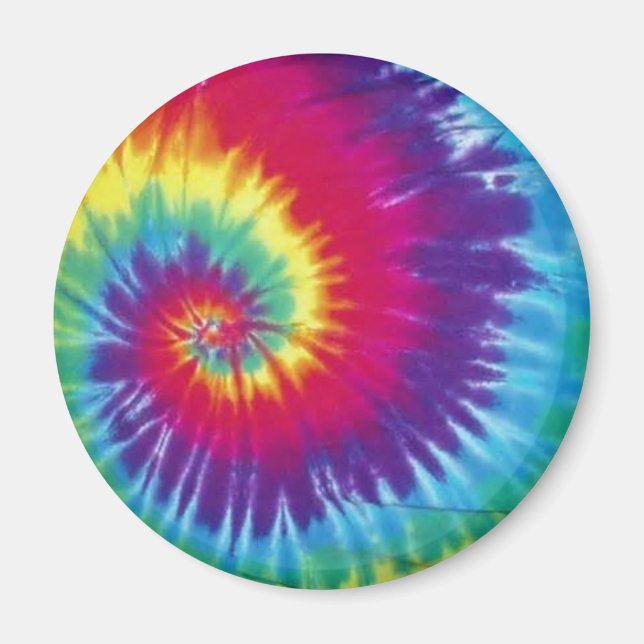 Groovy Tie Dye Hippie Style Magnet (Front)