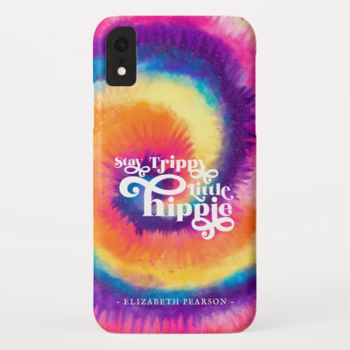 Groovy Tie Dye Pattern  Retro Little Hippie iPhone XR Case