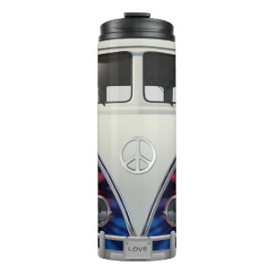 Groovy Tie Dye Retro Hippie Bus Thermal Tumbler