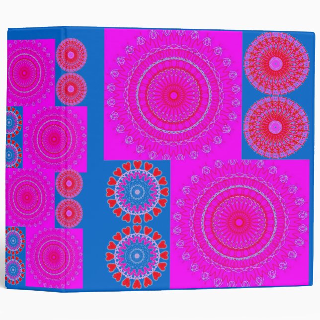 GROOVY TIMZ PSYCHEDELIC KALEIDESCOPE BINDERS (Front/Spine)