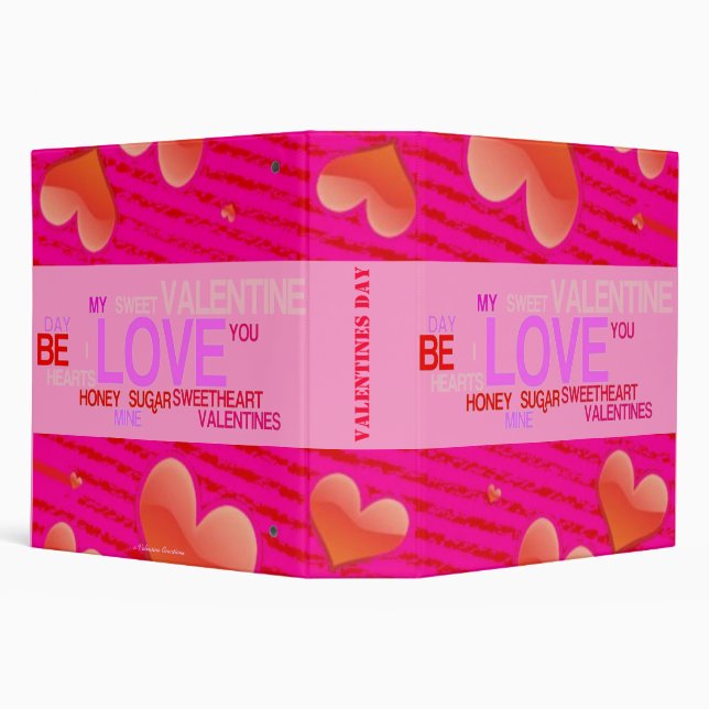 GROOVY TIMZ  - VALENTINES DAY - NOTEBOOKS 3 RING BINDER (Background)