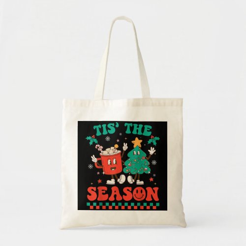 Groovy Tis The Season Christmas Hippie Hot Cocoa P Tote Bag