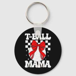 Groovy Tll Mom Softll T-ll Mama Checkered Mothers Keychain
