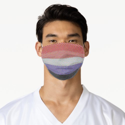 Groovy Trippy Abstract Cupioromantic Pride Flag Adult Cloth Face Mask