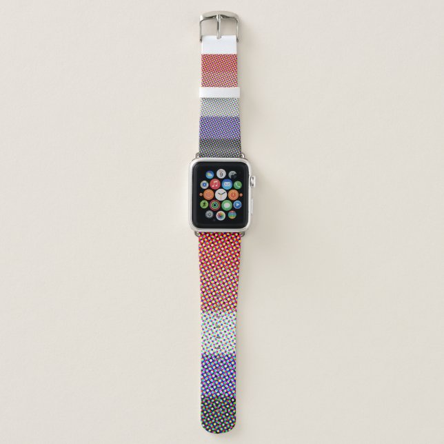 Groovy Trippy Abstract Cupioromantic Pride Flag Apple Watch Band (Front)