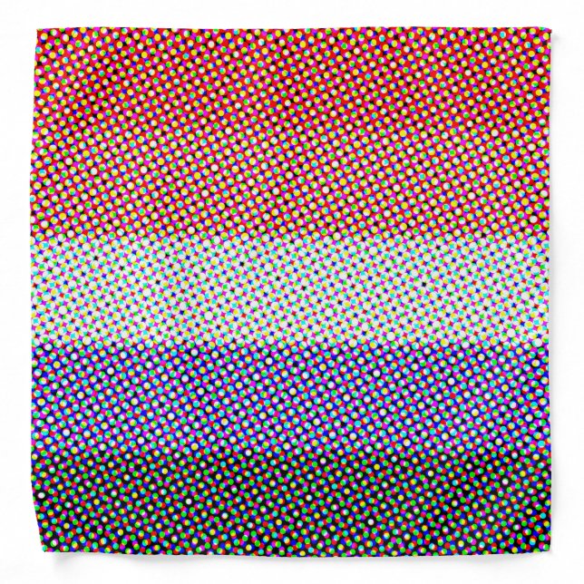 Groovy Trippy Abstract Cupioromantic Pride Flag Bandana (Front)