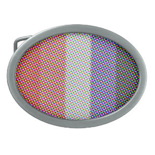 Groovy Trippy Abstract Cupioromantic Pride Flag Belt Buckle