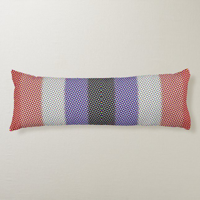 Groovy Trippy Abstract Cupioromantic Pride Flag Body Pillow (Front)