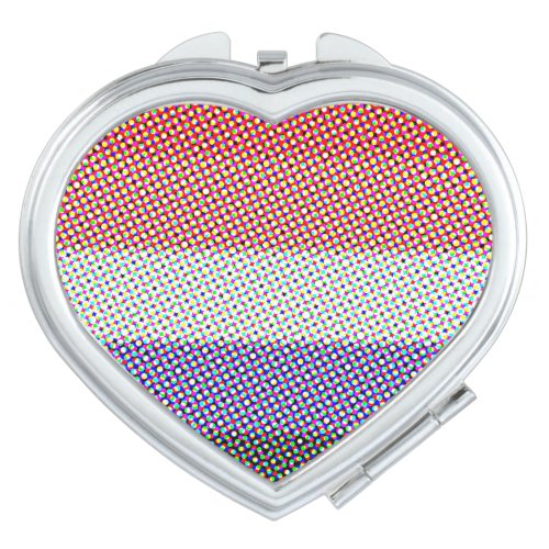 Groovy Trippy Abstract Cupioromantic Pride Flag Compact Mirror