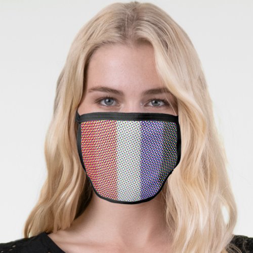 Groovy Trippy Abstract Cupioromantic Pride Flag Face Mask