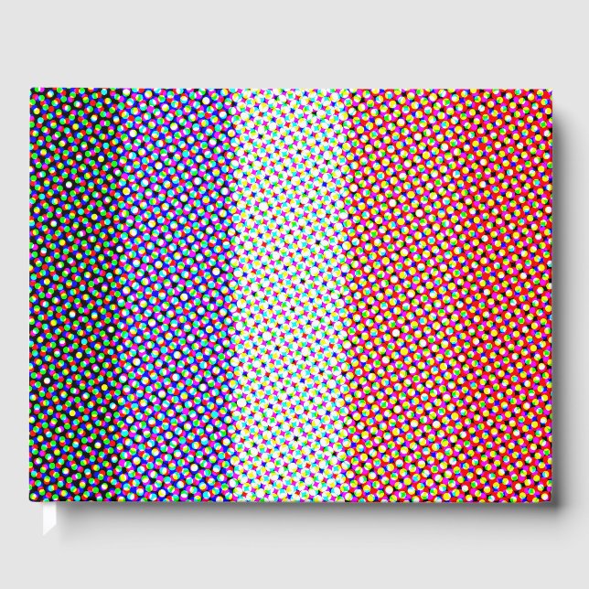 Groovy Trippy Abstract Cupioromantic Pride Flag Guest Book (Front)