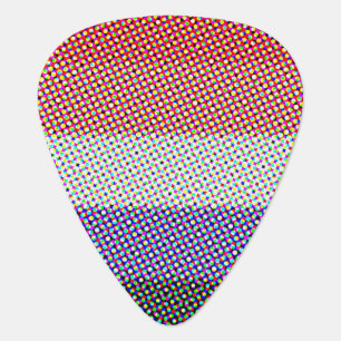 Groovy Trippy Abstract Cupioromantic Pride Flag Guitar Pick