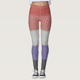 Groovy Trippy Abstract Cupioromantic Pride Flag Leggings
