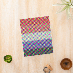 Groovy Trippy Abstract Cupioromantic Pride Flag Mini Binder