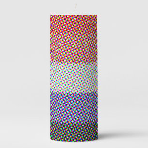 Groovy Trippy Abstract Cupioromantic Pride Flag Pillar Candle