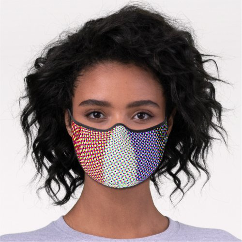 Groovy Trippy Abstract Cupioromantic Pride Flag Premium Face Mask