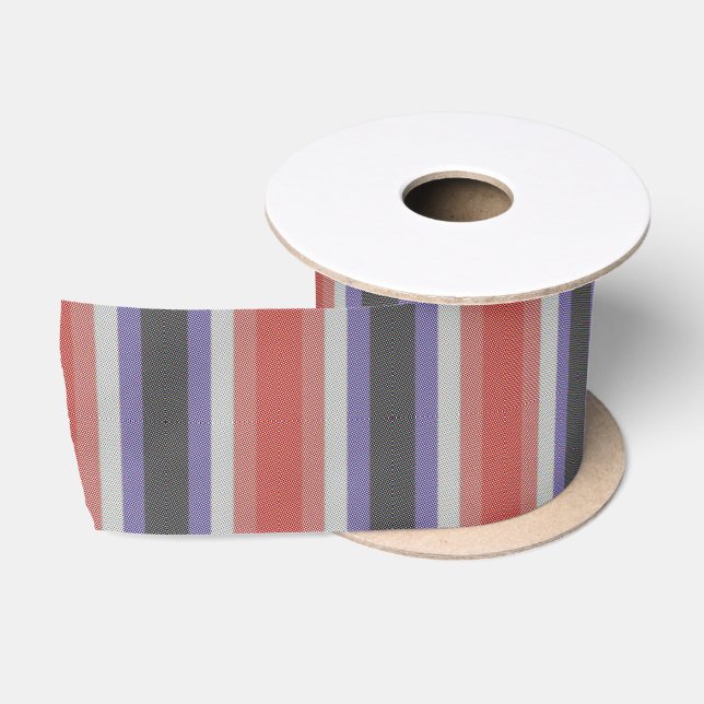 Groovy Trippy Abstract Cupioromantic Pride Flag Satin Ribbon (Spool)