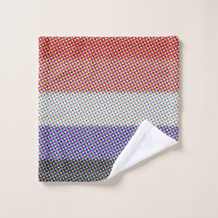 Groovy Trippy Abstract Cupioromantic Pride Flag Wash Cloth