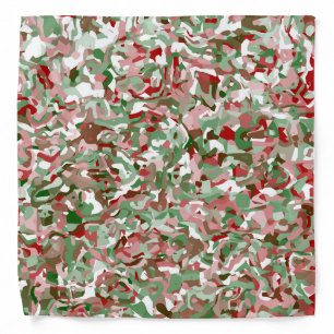 Groovy Trippy Boho Retro Festive Christmas Camo  Bandana