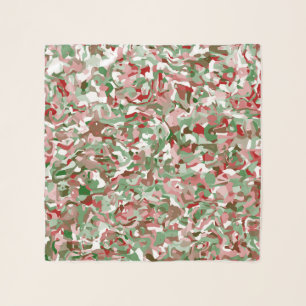 Groovy Trippy Boho Retro Festive Christmas Camo  Scarf