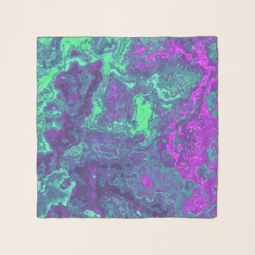 Groovy Trippy Colorful Swirly Abstract Marble Art Scarf