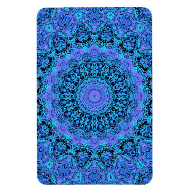 Groovy Trippy Funky Funky Hippie Kaleidoscope Art Magnet (Vertical)