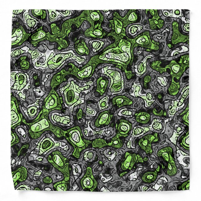 Groovy Trippy Grungy Funky Abstract Agender Pride Bandana (Front)