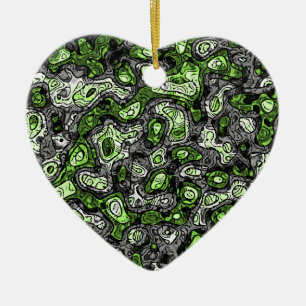 Groovy Trippy Grungy Funky Abstract Agender Pride Ceramic Ornament