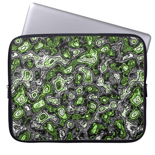 Groovy Trippy Grungy Funky Abstract Agender Pride Laptop Sleeve (Front)