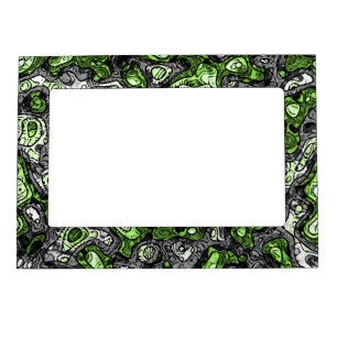 Groovy Trippy Grungy Funky Abstract Agender Pride Magnetic Frame