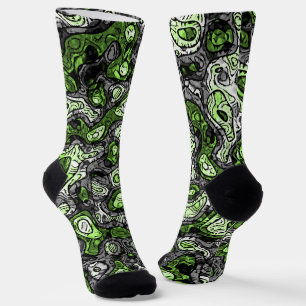 Groovy Trippy Grungy Funky Abstract Agender Pride Socks