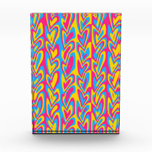 Groovy Trippy Squiggly Quirky Pansexual Pride Acrylic Award
