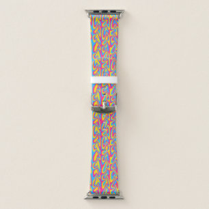 Groovy Trippy Squiggly Quirky Pansexual Pride Apple Watch Band