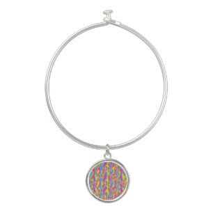Groovy Trippy Squiggly Quirky Pansexual Pride Bangle Bracelet
