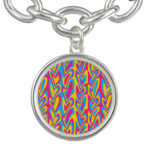 Groovy Trippy Squiggly Quirky Pansexual Pride  Bracelet