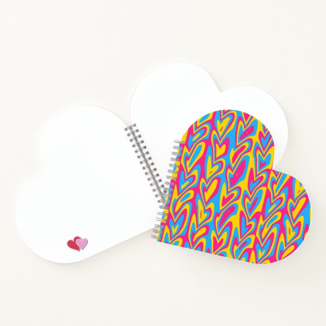 Groovy Trippy Squiggly Quirky Pansexual Pride  Notebook (Inside)