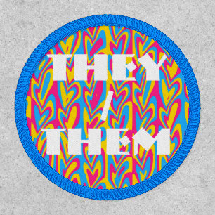 Groovy Trippy Squiggly Quirky Pansexual Pride Patch