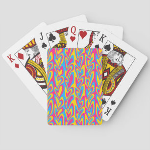 Groovy Trippy Squiggly Quirky Pansexual Pride Poker Cards