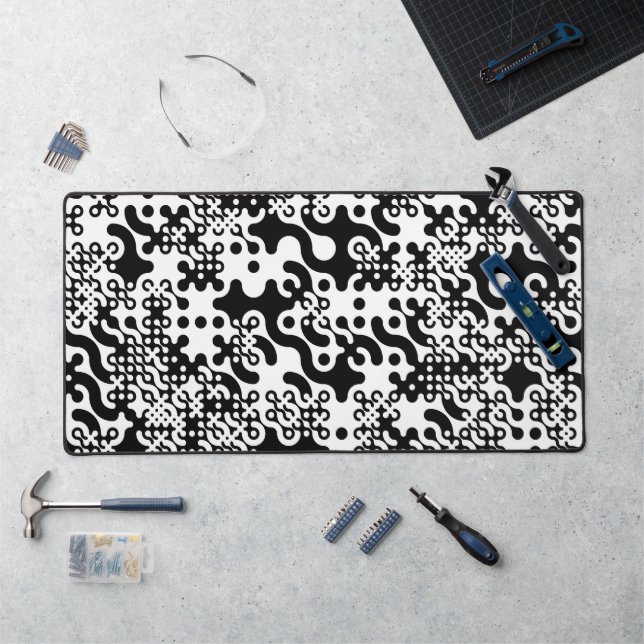 Groovy Trippy Truchet Tiles Desk Mat (Workstation)