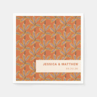 Groovy Tropical Palm Trees Burnt Orange Wedding