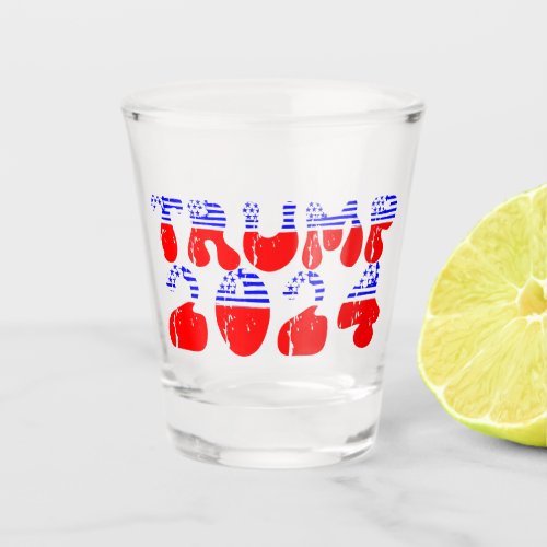 Groovy Trump 2024 Patriotic Shot Glass