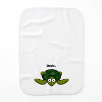 Groovy Turtle Dude Cartoon Baby Burp Cloth Groovy Turtle Dude Cartoon Baby Burp Cloth