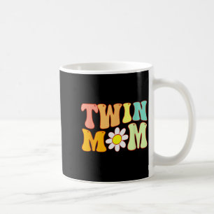 Groovy Twin Mama Funny Mother's Day For New Mom Of Coffee Mug
