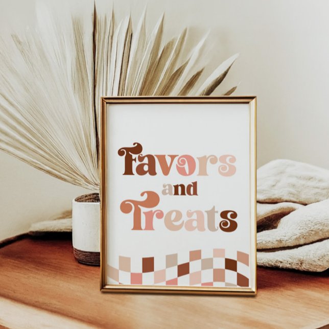 Groovy Two Cool 2nd Birthday Favors & Treats Sign (Creator Uploaded)