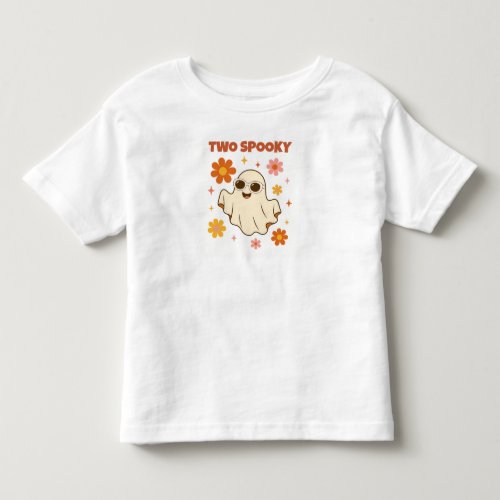 Groovy Two Spooky Birthday Kid Ghost Toddler T-shirt