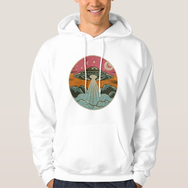 Groovy Ufo Beam  Hoodie (Front)