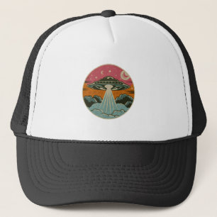Groovy Ufo Beam  Trucker Hat