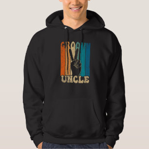 Groovy Uncle 70s Aesthetic Nostalgia 1970's Retro Hoodie